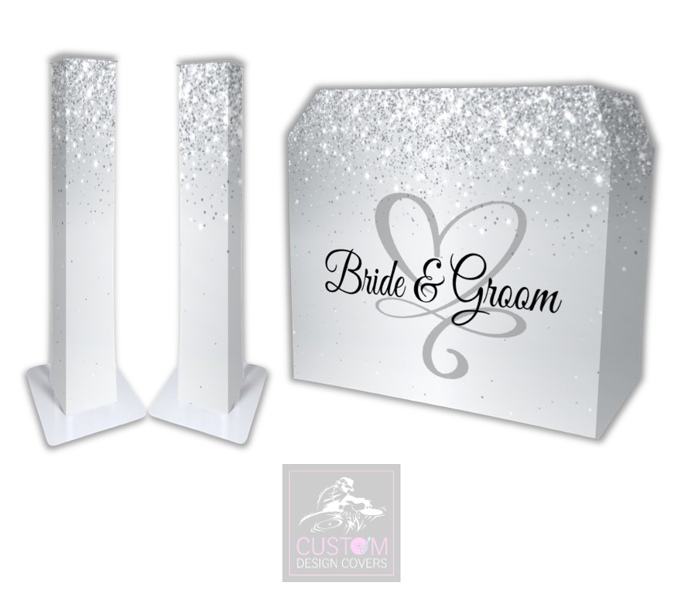 Bride & Groom DJ Lycra DJ Covers  (PACKAGE BUNDLE)