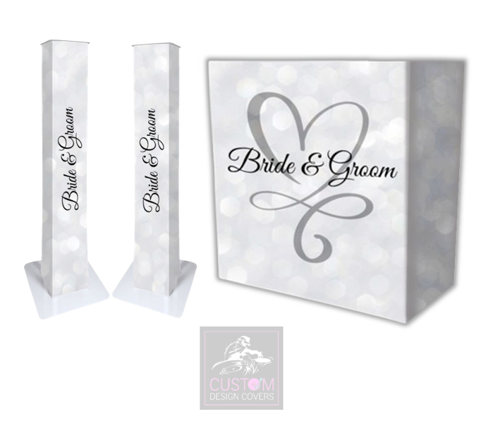 Bride & Groom Lycra DJ Booth Cover (PACKAGE BUNDLE)