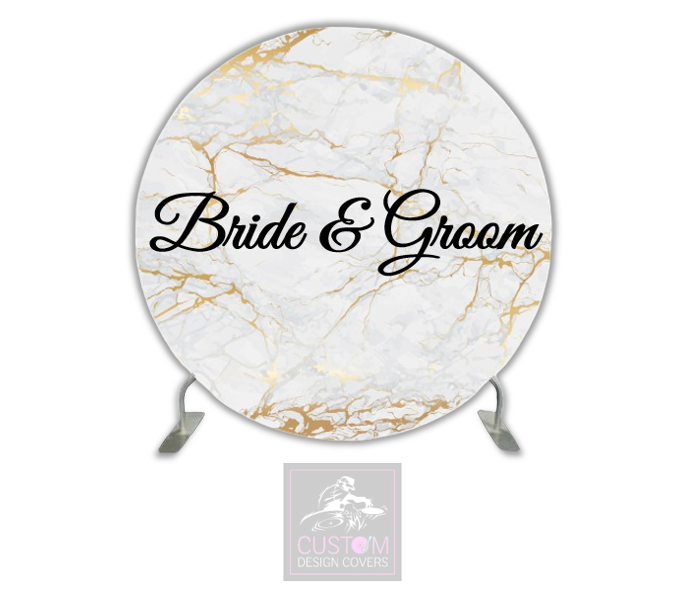 Bride & Groom Full Circle Pillowcase Backdrop Cover