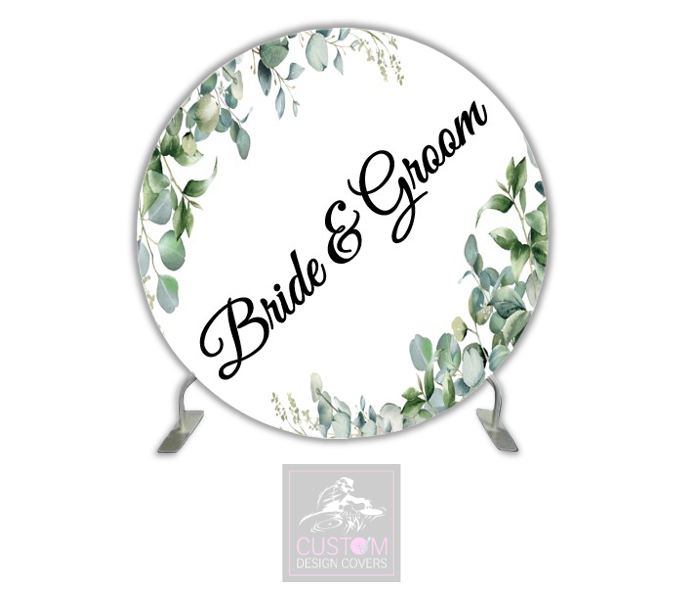 Bride & Groom Full Circle Pillowcase Backdrop Cover