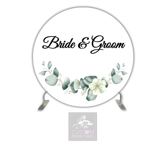 Bride & Groom Full Circle Pillowcase Backdrop Cover