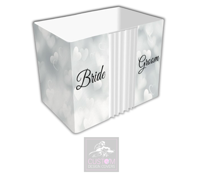 Bride & Groom With Hearts Photobooth Enclosure Cover