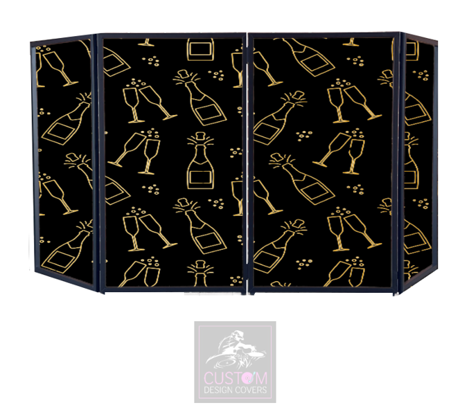 CELEBRATION (BLACK & GOLD) DJ LYCRA FACADE PANELS