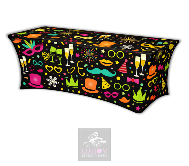 Celebration Mixed Colours Lycra Table Cover