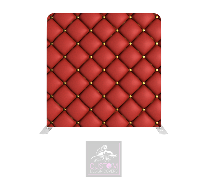 Red Chesterfield Lycra Pillowcase Backdrop Cover (DOUBLE SIDED)