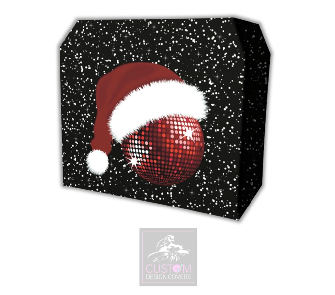 Christmas Mirror Ball  Lycra DJ Booth Cover
