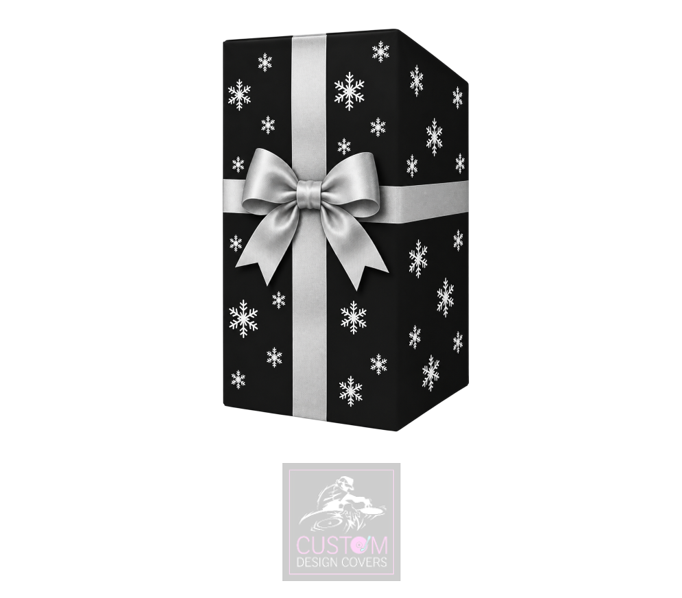 Christmas Grey Ribbon Lycra DJ Booth Cover