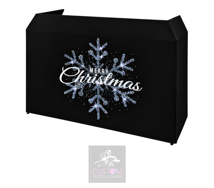 Christmas Snowflake Lycra DJ Booth Cover