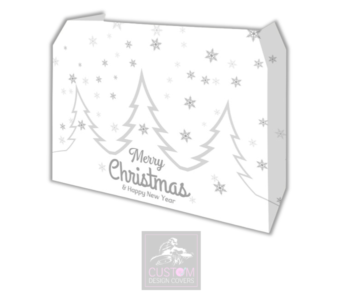 White Christmas *GREY* Lycra DJ Booth Cover