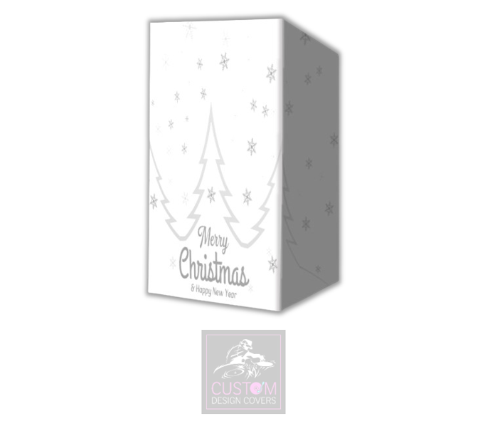 White Christmas Lycra DJ Booth Cover (grey)