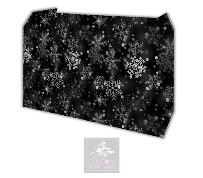 Christmas Snowflakes Lycra DJ Booth Cover