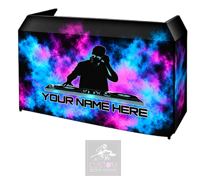 Coloured Smoke Custom Lycra DJ Booth Cover