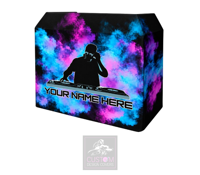Coloured Smoke Custom Lycra DJ Booth Cover