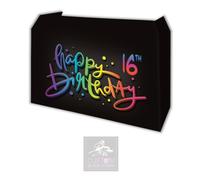 Happy 16th Birthday Lycra DJ Booth Cover