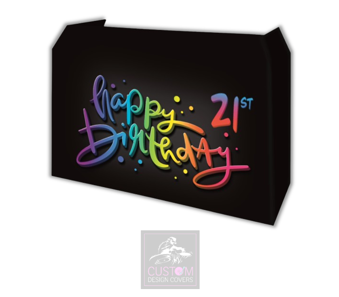 Happy 21st Birthday Lycra DJ Booth Cover