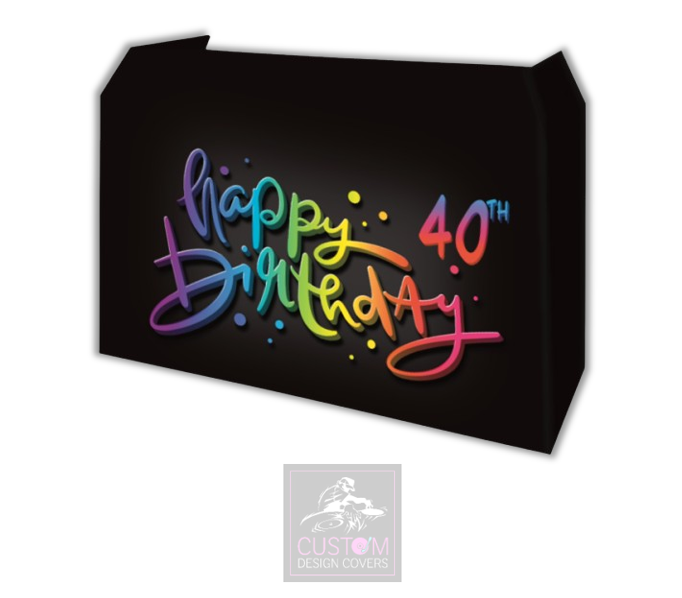 Happy 40th Birthday Lycra DJ Booth Cover
