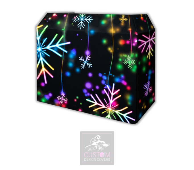 Christmas Snowflakes Lycra DJ Booth Cover