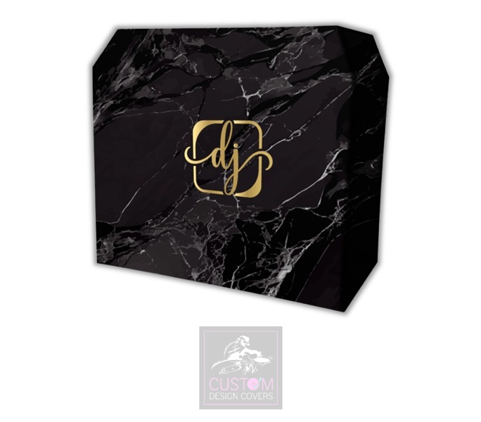 The Corporate Marble Effect Lycra DJ Booth Cover