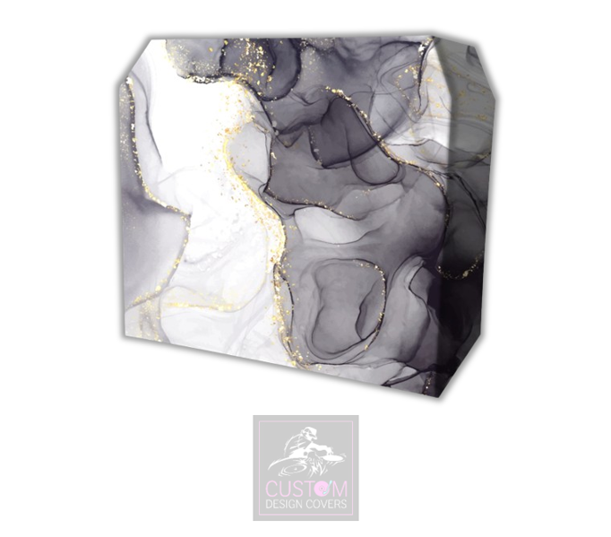 The Corporate Blend Marble Effect Lycra DJ Booth Cover