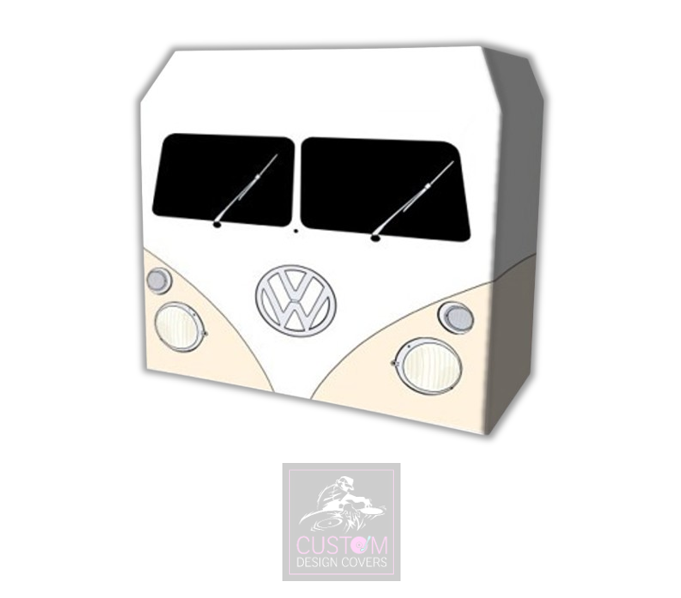 VW Camper CREAM Lycra DJ Booth Cover