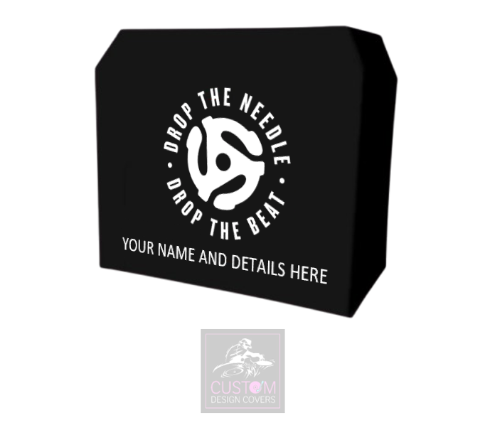 Drop the Needle Drop the Beat Custom Lycra DJ Booth Cover