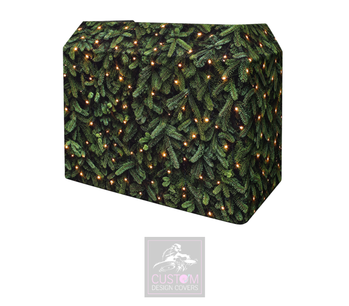 Festive Christmas Evergreen Lycra DJ Booth Cover