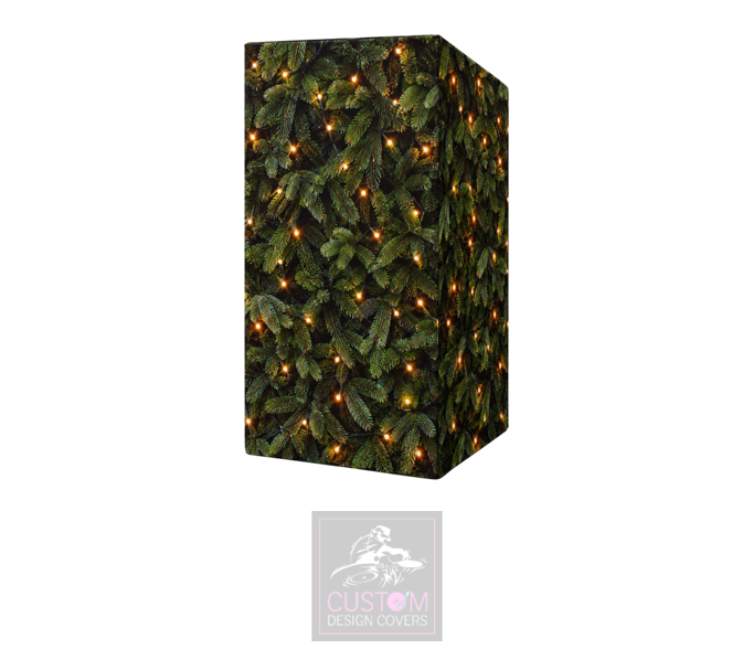 Festive Christmas Evergreen Lycra DJ Booth Cover