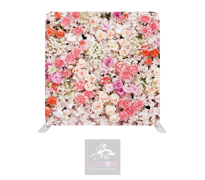 Pink Rose Lycra Pillowcase Backdrop Cover (DOUBLE SIDED)
