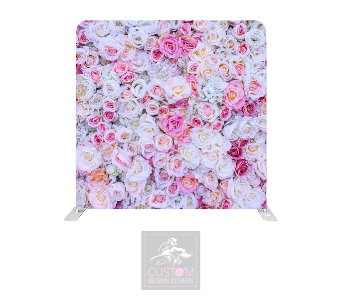 Rose Flower Effect Lycra Pillowcase Backdrop Cover (DOUBLE SIDED)