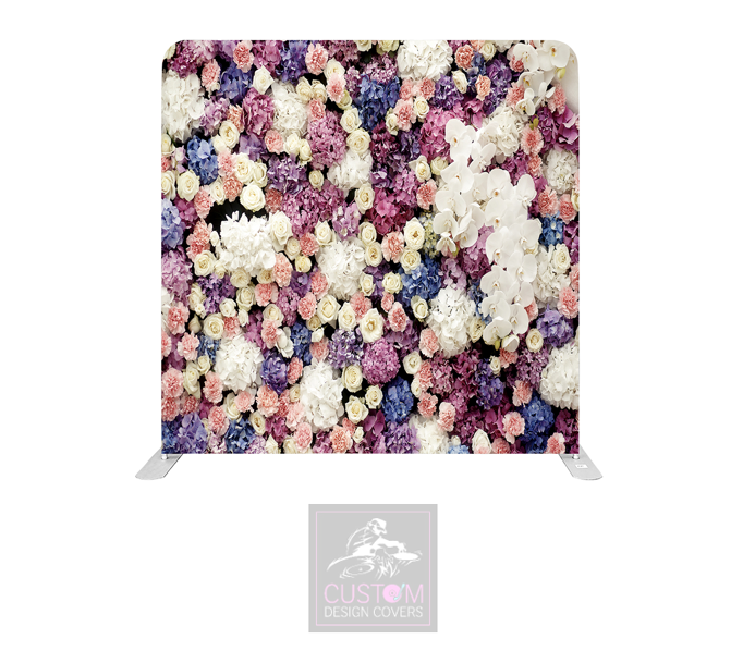 Floral Lycra Pillowcase Backdrop Cover (DOUBLE SIDED)