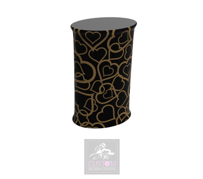 Gold Hearts Pop Up Counter Cover