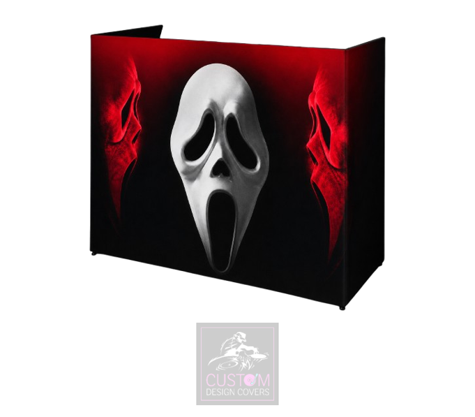 Halloween Ghost Face Lycra DJ Booth Cover