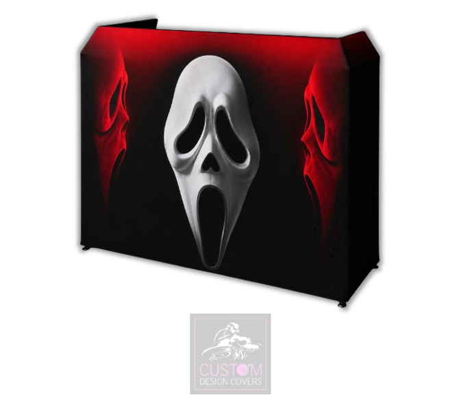 Halloween Ghost Face Lycra DJ Booth Cover