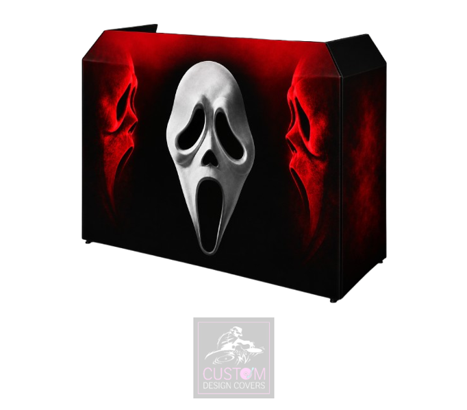 Halloween Ghost Face Lycra DJ Booth Cover