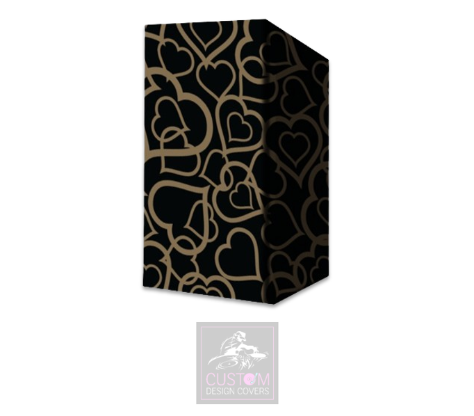 Gold Hearts Lycra DJ Booth Cover
