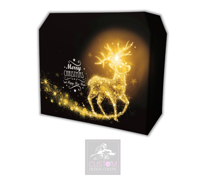 Christmas Reindeer *GOLD* Lycra DJ Booth Cover