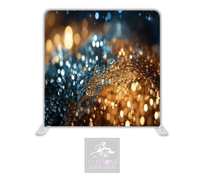Gold Sequin Lycra Pillowcase Backdrop Cover