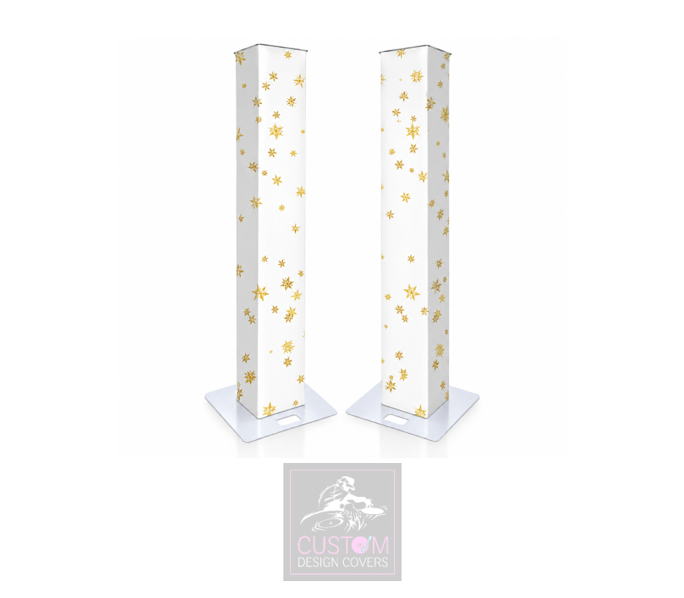 Christmas Snowflake (GOLD) Podium Covers (PAIR)