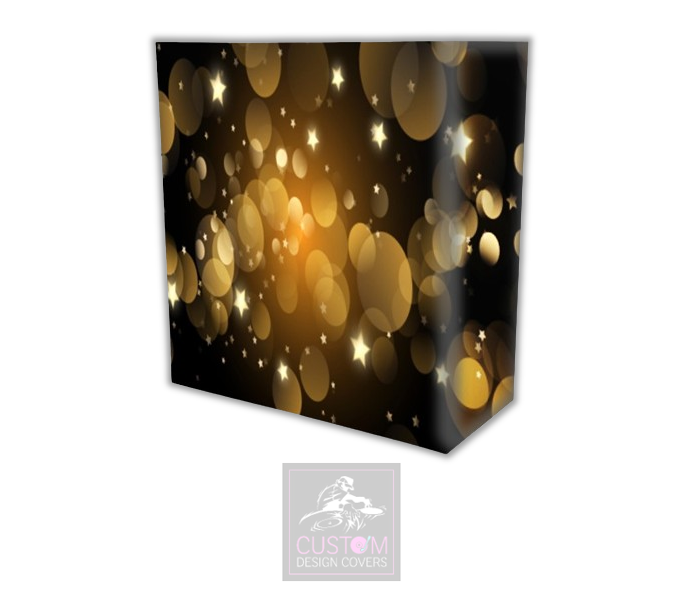 Gold Stars Lycra DJ Booth Cover
