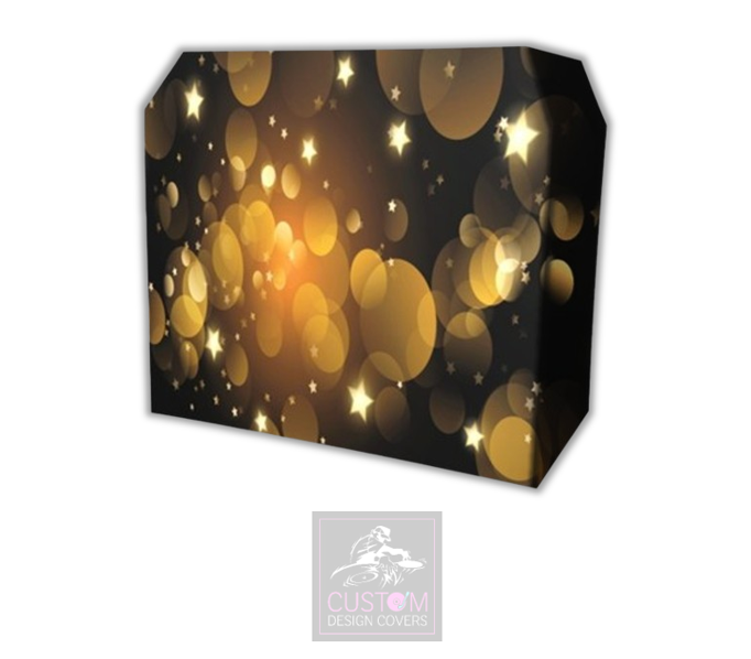 Gold Stars Lycra DJ Booth Cover