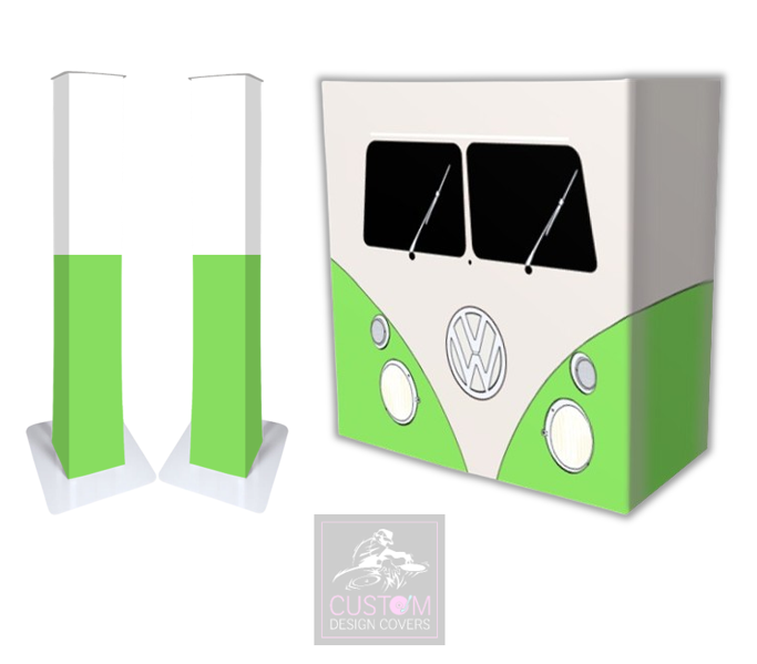 Green VW Camper Lycra DJ Covers (PACKAGE BUNDLE) - COMBI