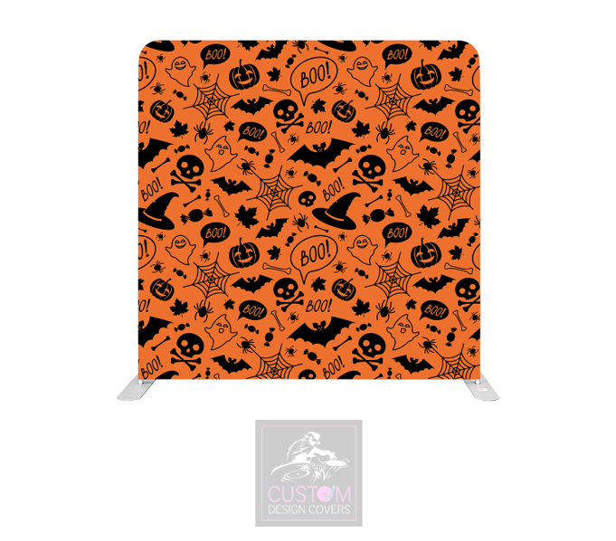 Orange Halloween Lycra Pillowcase Backdrop Cover
