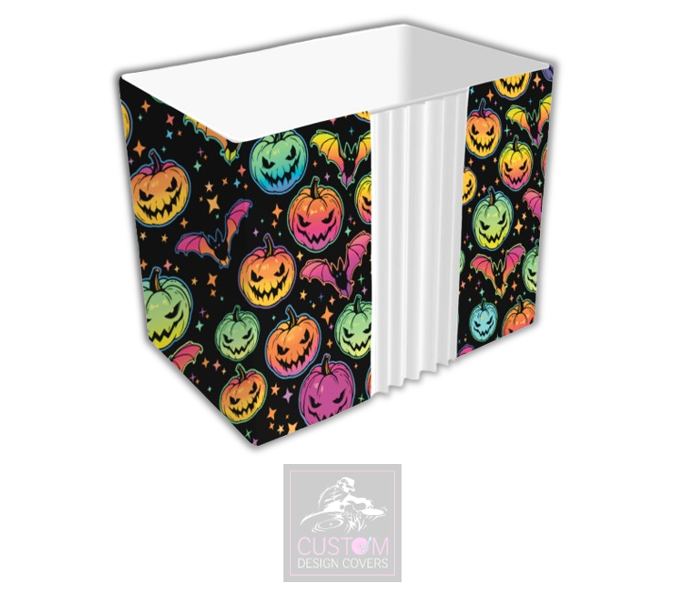 Halloween Pumpkin & Bats Photobooth Enclosure Cover
