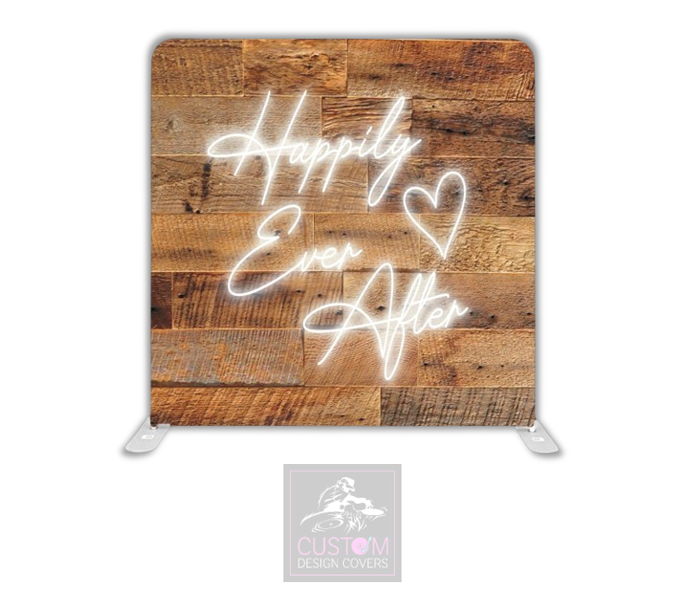 Rustic Happily Ever After Pillowcase Backdrop Cover (DOUBLE SIDED)
