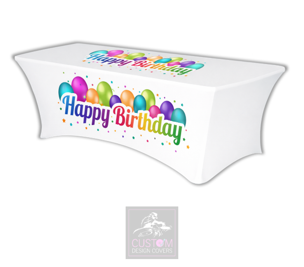 Happy Birthday Lycra Table Cover