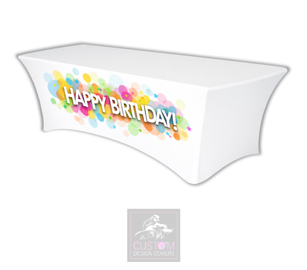Happy Birthday Lycra Table Cover