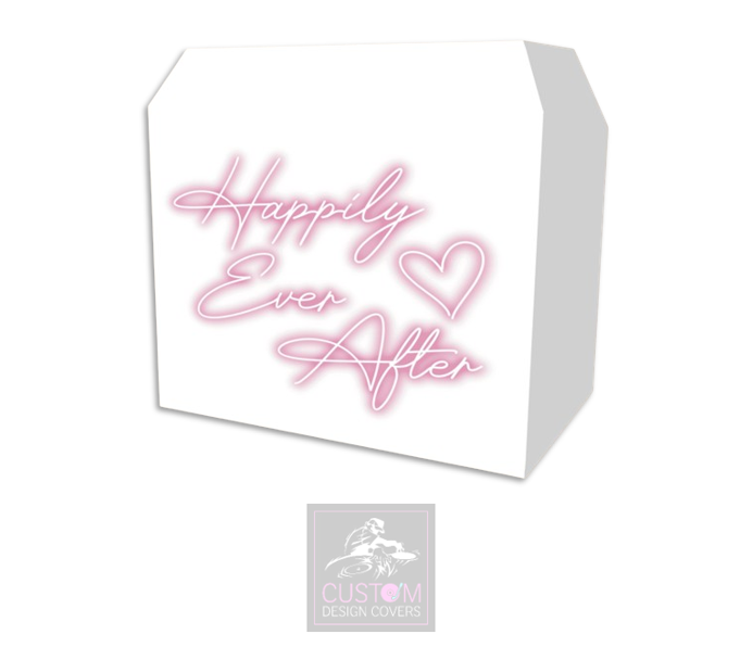 White Neon Effect Better Together Lycra DJ Booth Cover