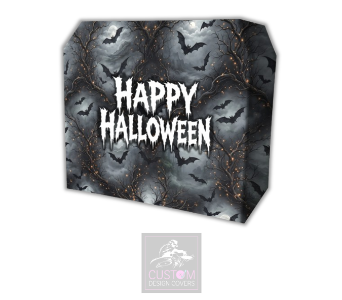 Happy Halloween Bats Lycra DJ Booth Cover