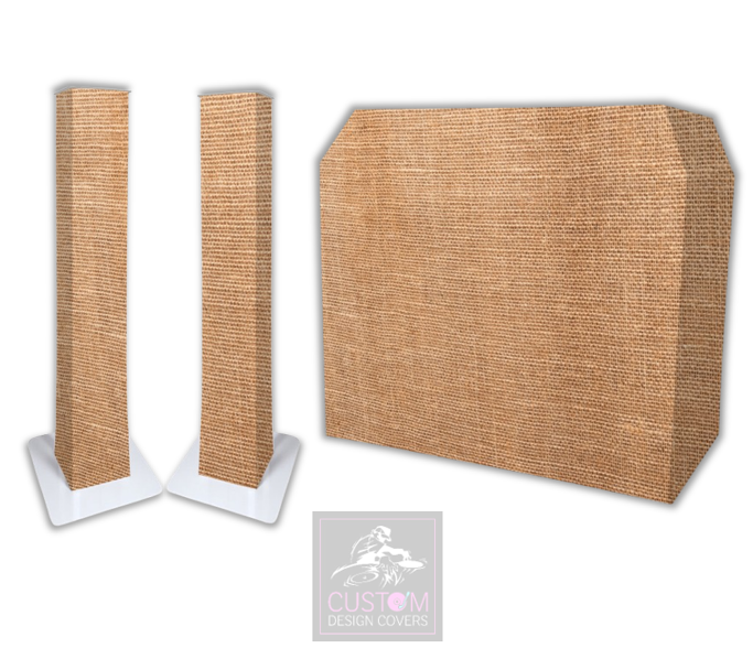 Hessian Effect Lycra DJ Booth Cover  (PACKAGE BUNDLE)