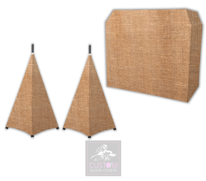 Hessian Effect Lycra DJ Booth Cover (PACKAGE BUNDLE)